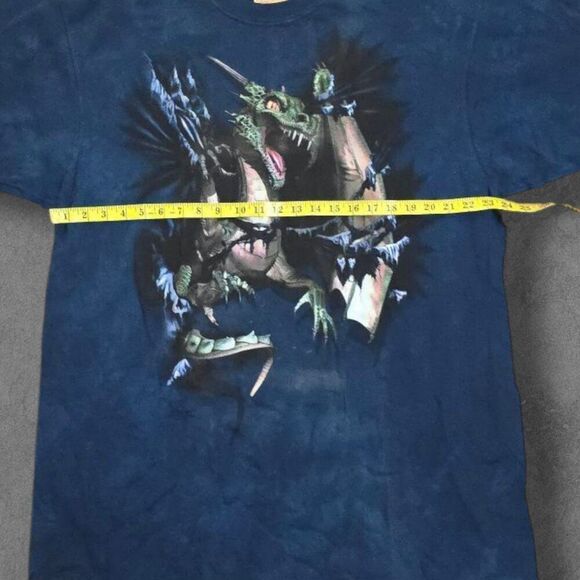 Vintage Y2k The Mountain Dragon Blue Tie Dye Stone Wash T-Shirt  XXL - Picture 5 of 5